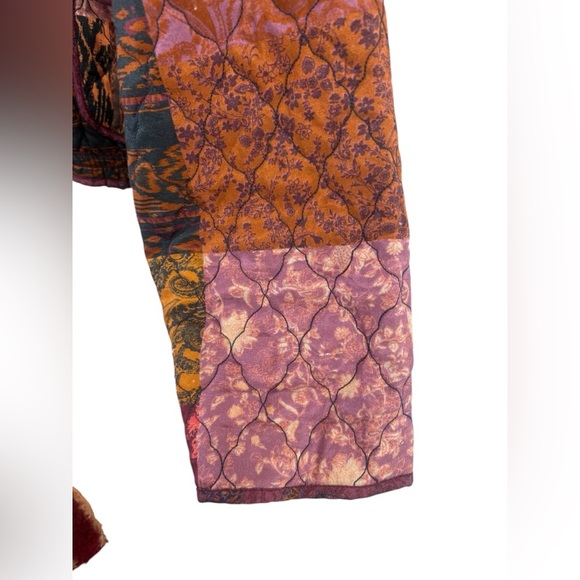 Free People Peggy Quilted Jacket Size Large Trendy Boho Bohemian Hippie - Picture 7 of 12